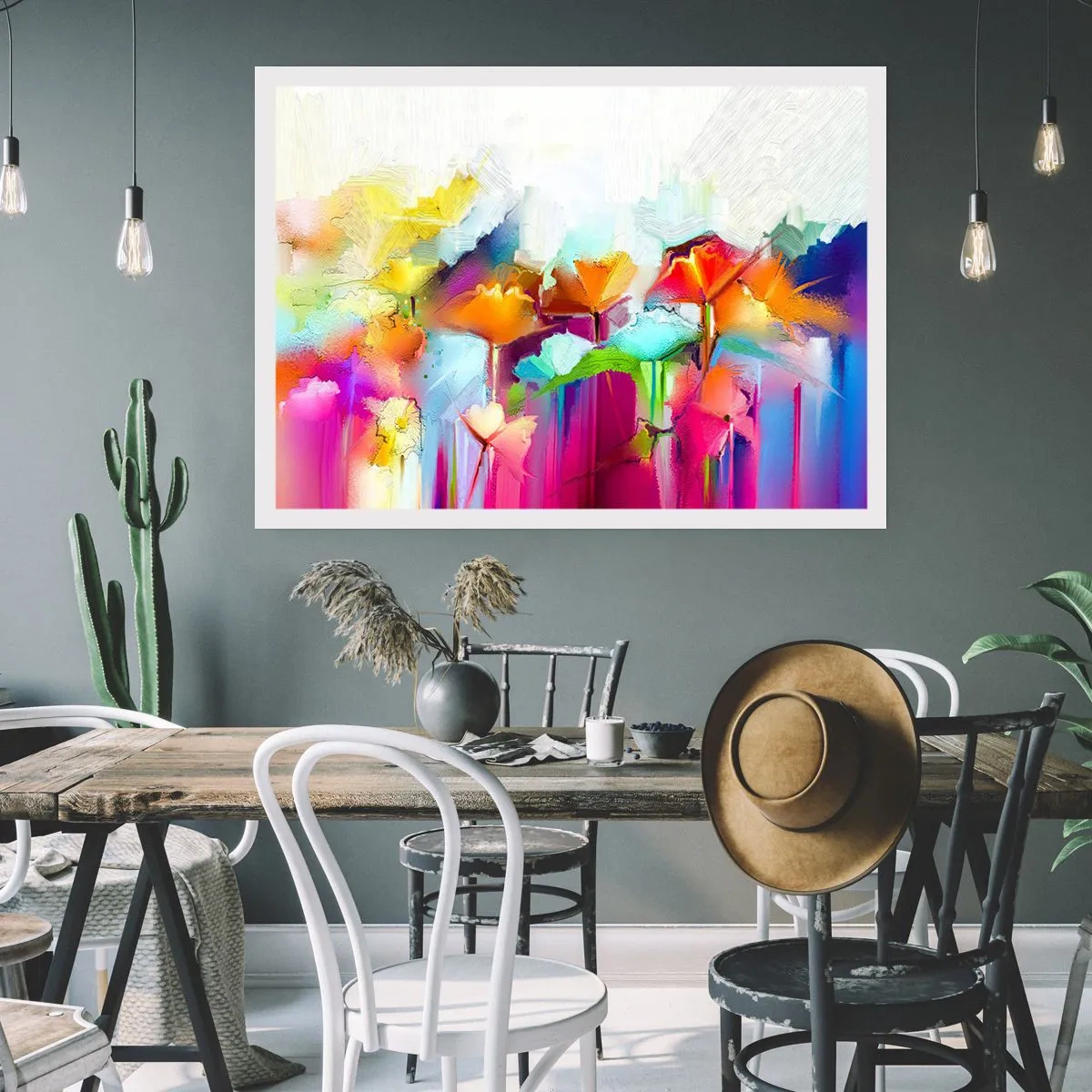 Poster - Curcubeul înflorit - 40x30 cm