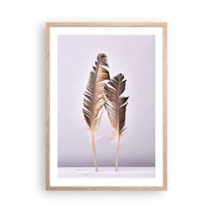 Poster în ramă de stejar deschis - Împotriva neantului - 50x70 cm