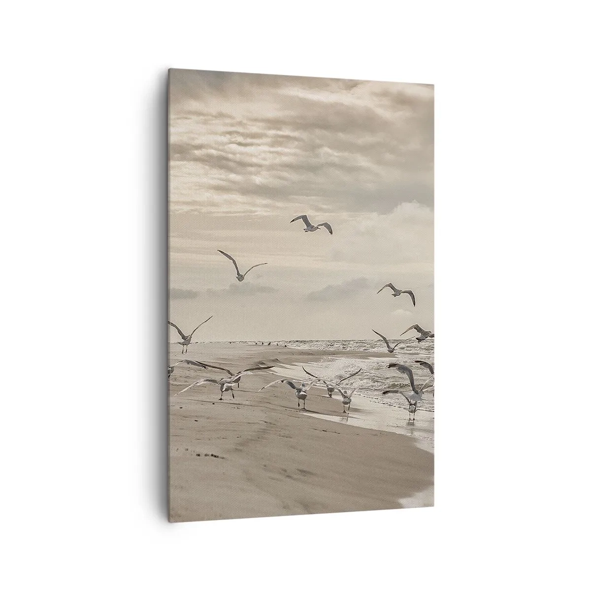 Tablou pe pânză - Marea zumzăie, păsările cântă - 80x120 cm