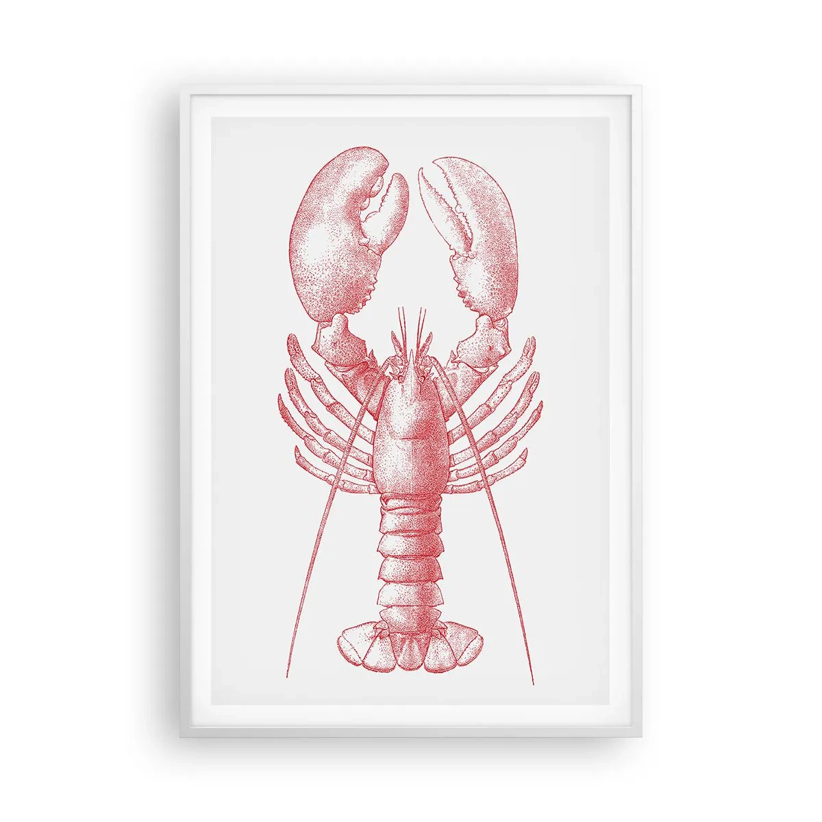 Poster în ramă albă - Homar demn de Homer - 70x100 cm