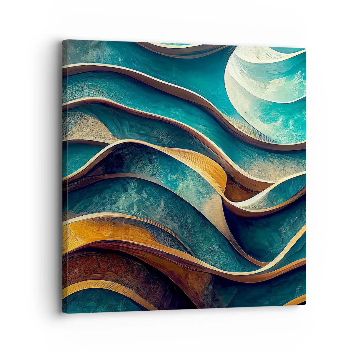 Tablou pe pânză - Meandre de albastru - 30x30 cm