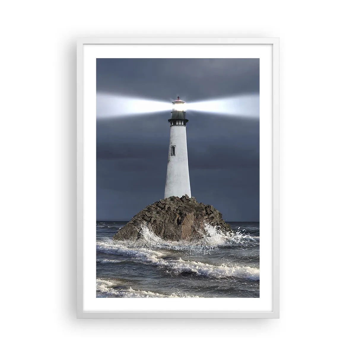 Poster în ramă albă - Aici... aici...! - 50x70 cm