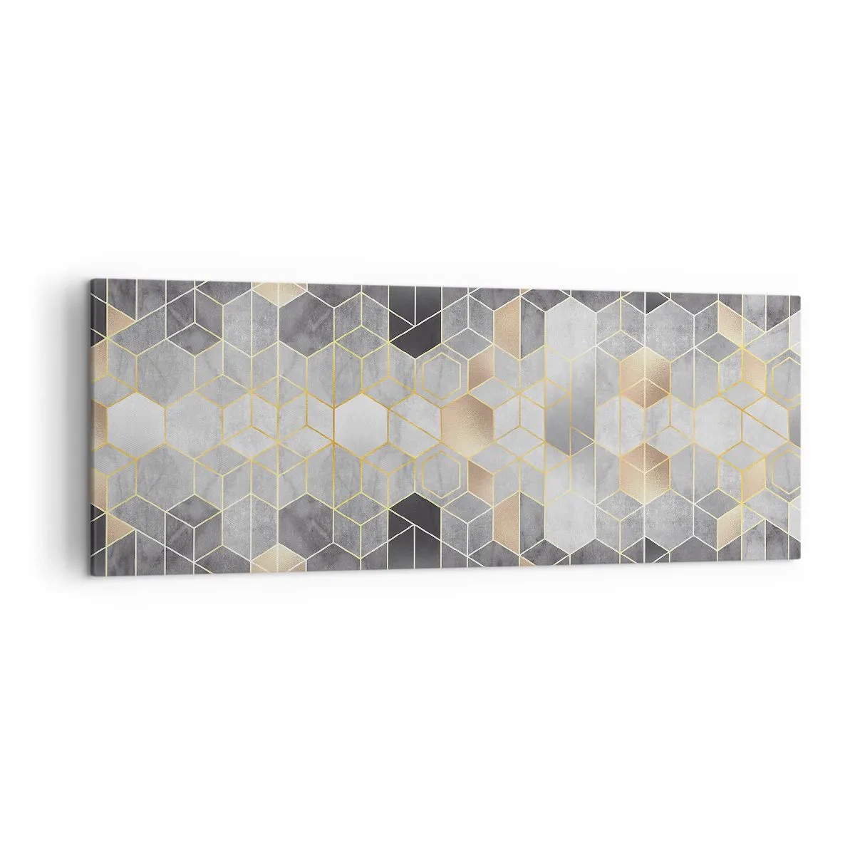 Tablou pe pânză - Compoziție diamantată - 140x50 cm