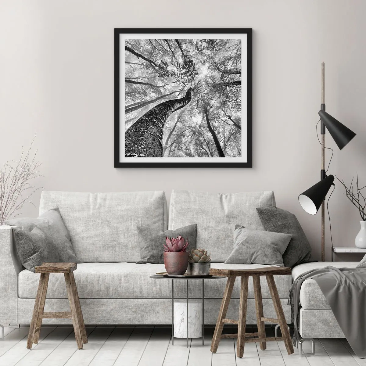 Poster în ramă neagră - Cursa spre lumină - 30x30 cm