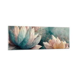 Tablou pe sticlă - Stele de lac - 90x30 cm