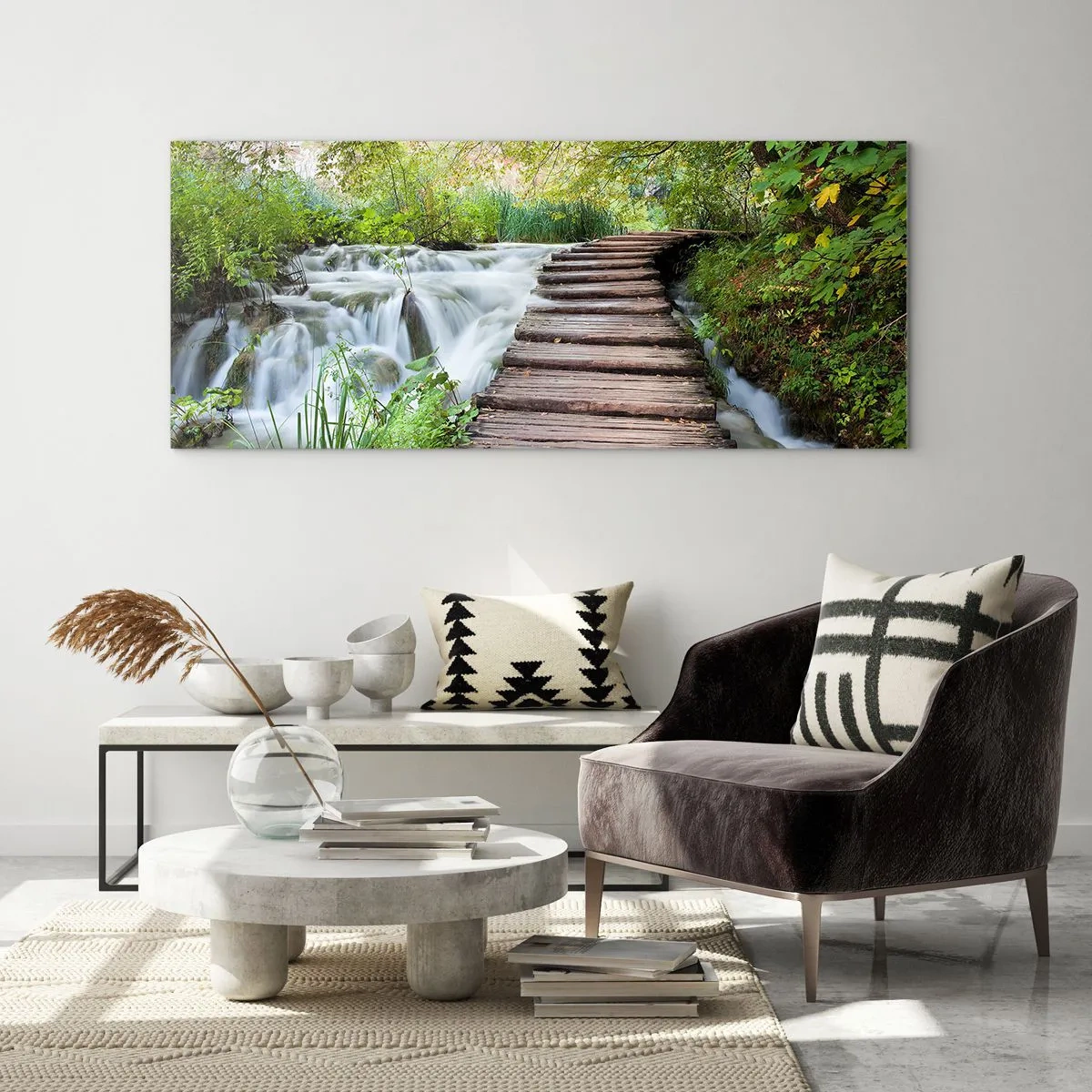 Tablou pe sticlă - Nu este deloc o apă liniștită - 120x50 cm