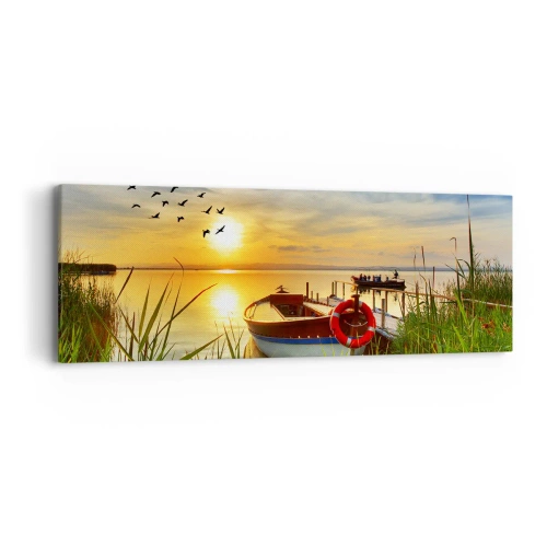 Tablou pe pânză - Cormoranii pleacă deja - 90x30 cm
