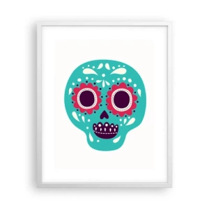 Poster în ramă albă - Viața - distracție până la moarte - 40x50 cm