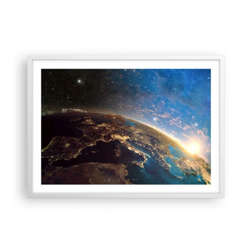 Poster în ramă albă - Să ne privim de la distanță - 70x50 cm