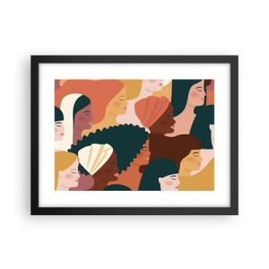 Poster în ramă neagră - Numai feminitate - 40x30 cm