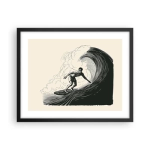 Poster în ramă neagră - Regele valului - 50x40 cm