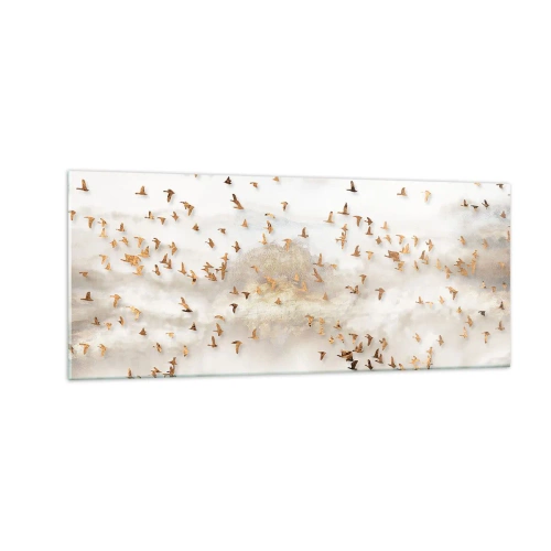 Tablou pe sticlă - A sosit timpul... - 100x40 cm
