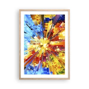 Poster în ramă de stejar deschis - In medias res - 50x70 cm