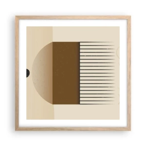 Poster în ramă de stejar deschis - Stări diferite - 50x50 cm