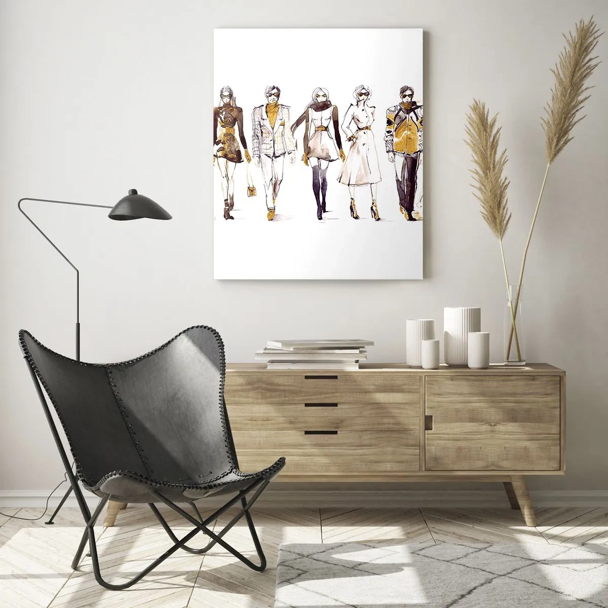 Tablou pe sticlă - Chic discret, eleganță casuală - 70x100 cm