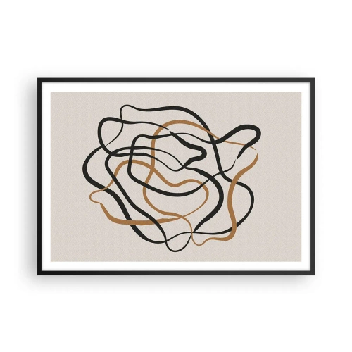 Poster în ramă neagră - Totul s-a încurcat - 100x70 cm