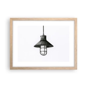 Poster în ramă de stejar deschis - Cu mulți ani în urmă... - 40x30 cm