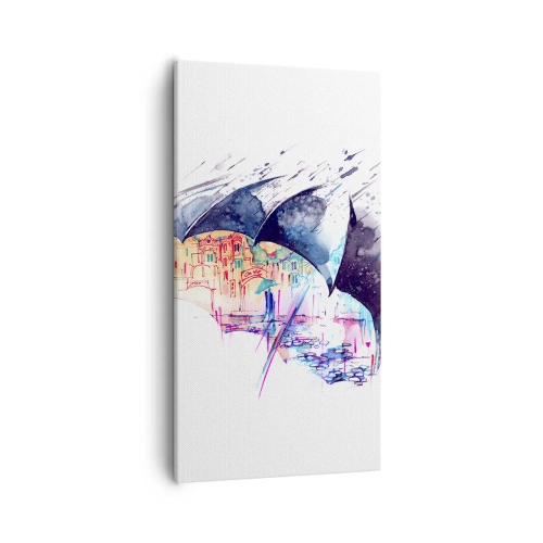 Tablou pe pânză - Plimbare în ploaie - 55x100 cm