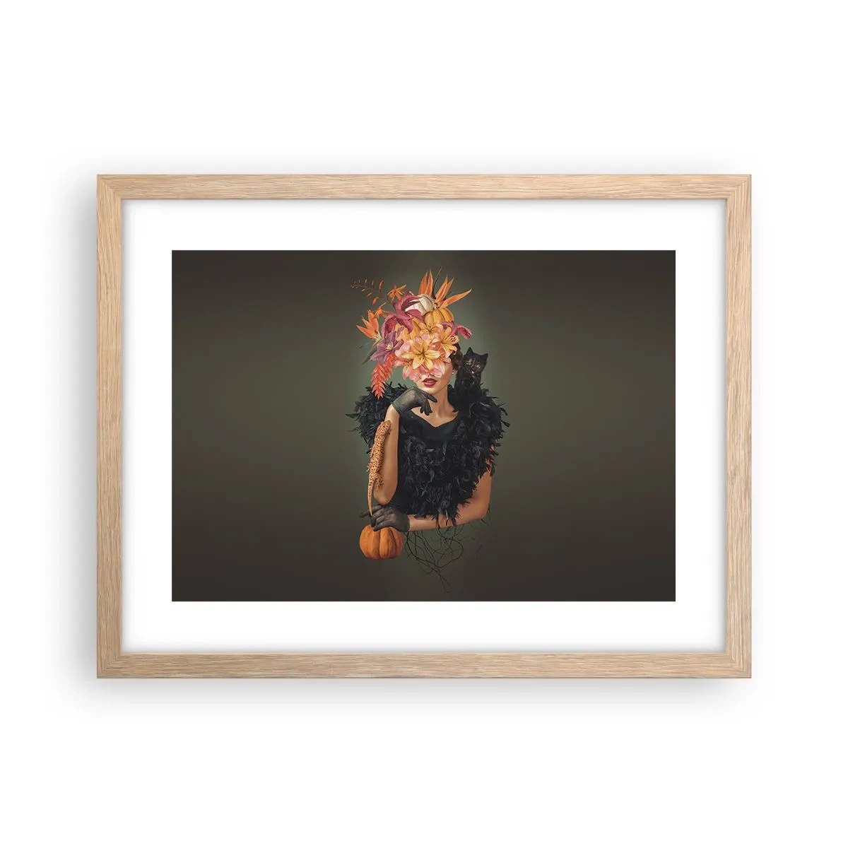 Poster în ramă de stejar deschis - Magia vrăjitoarei - 40x30 cm
