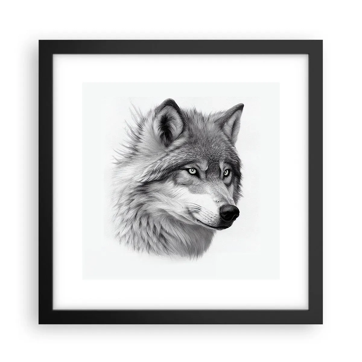 Poster în ramă neagră - Alfa - fără îndoială - 30x30 cm