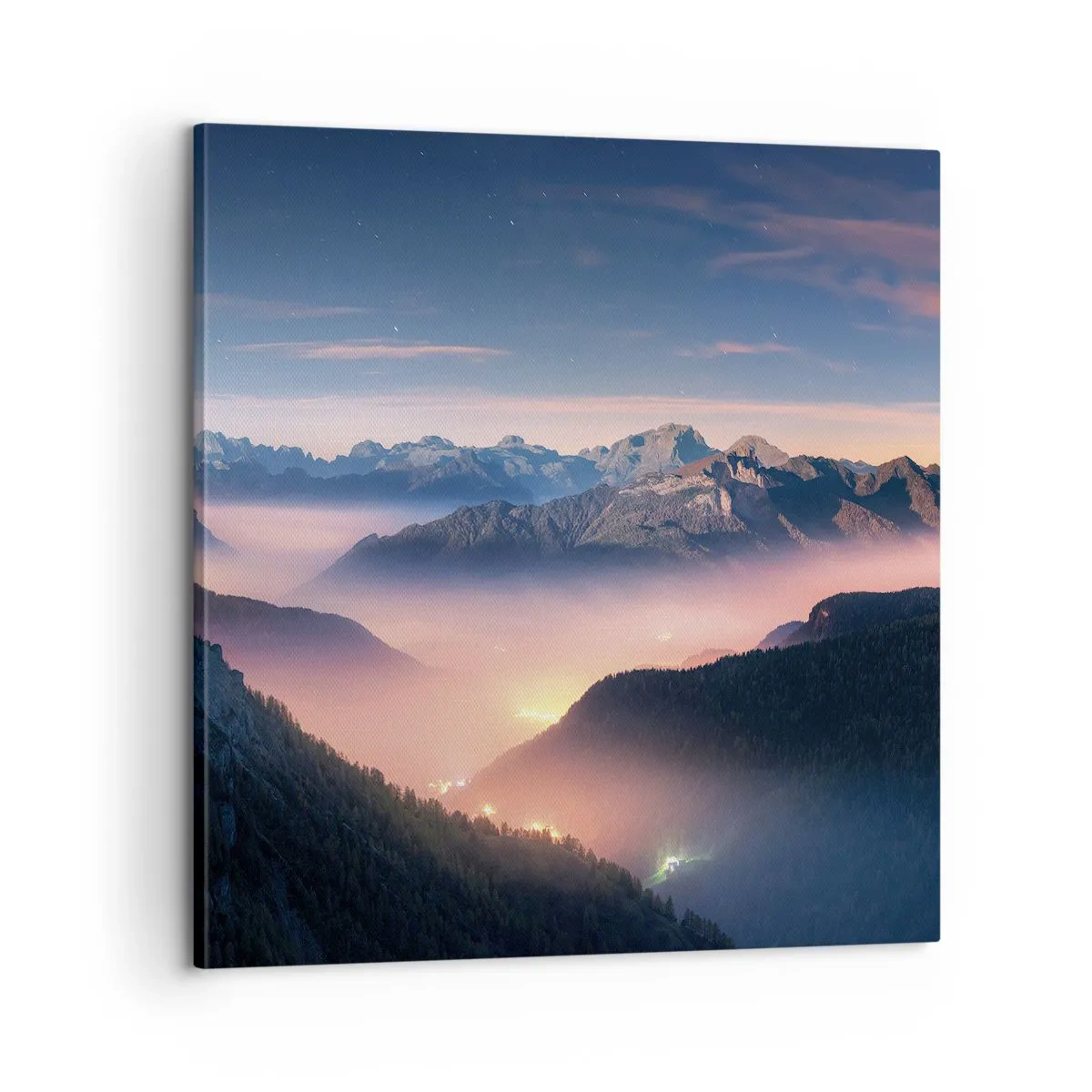 Tablou pe pânză - Lumină în văi - 60x60 cm