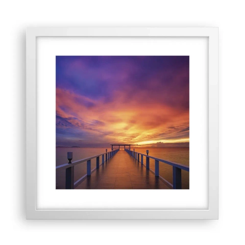 Poster în ramă albă - Fără sfârșit - 30x30 cm