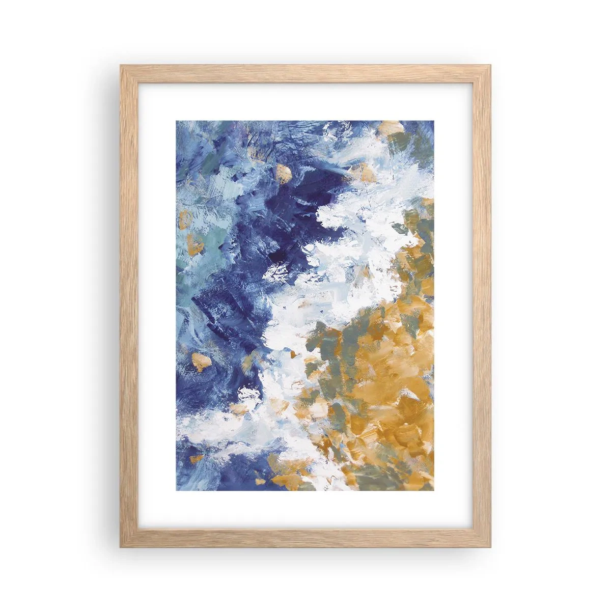 Poster în ramă de stejar deschis - Dansul elementelor - 30x40 cm