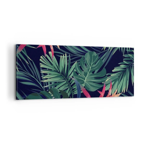 Tablou pe pânză - Flacăra verde - 100x40 cm