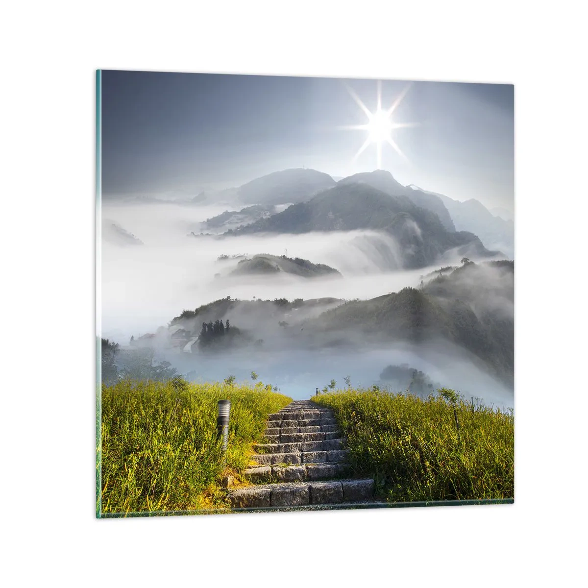 Tablou pe sticlă - Tot spre nori - 40x40 cm