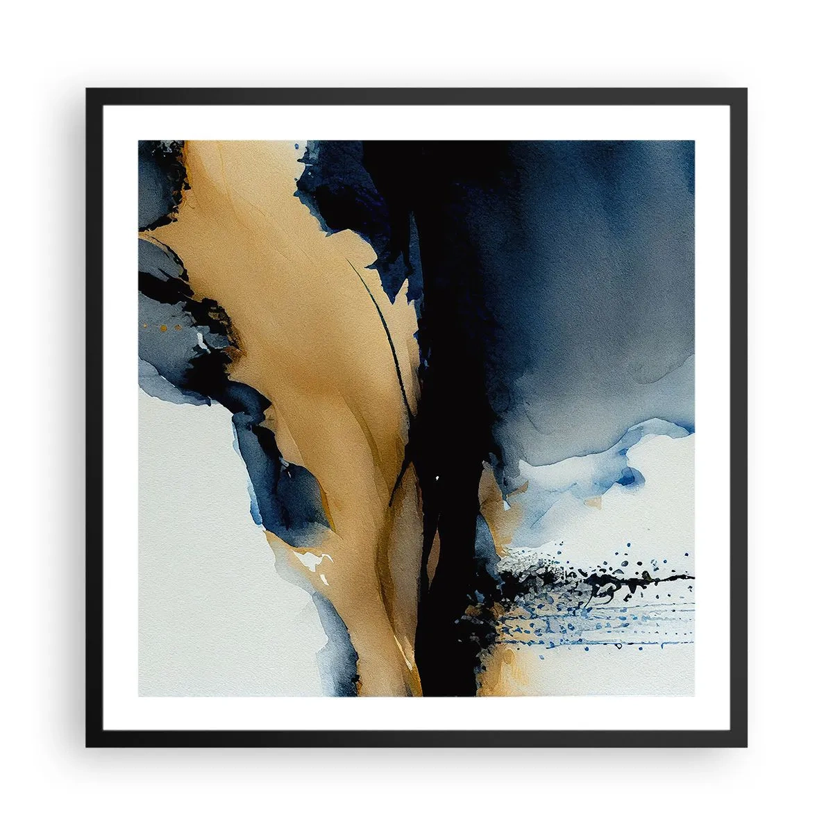 Poster în ramă neagră - În spatele cortinei - 60x60 cm