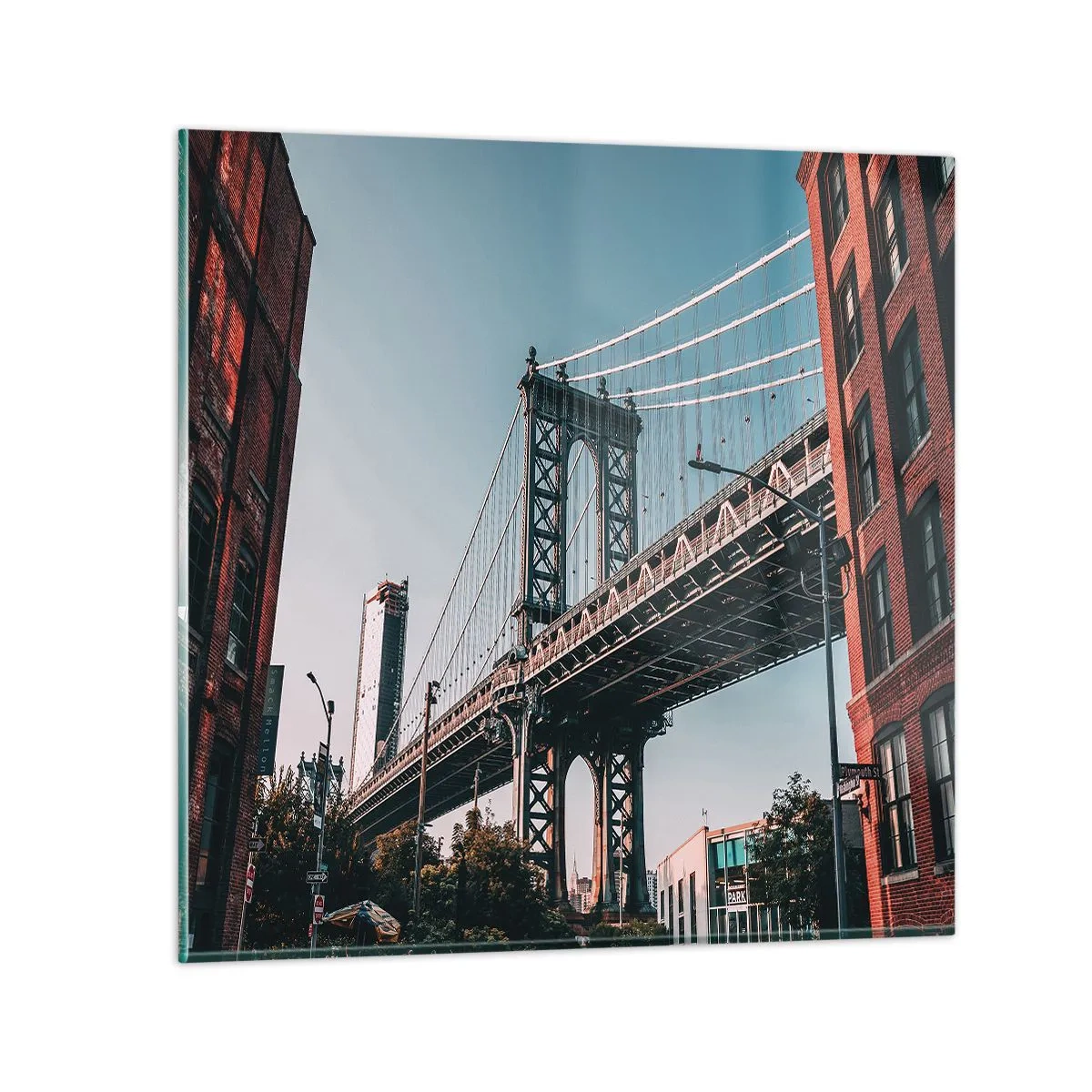 Tablou pe sticlă - În valurile orașului - 50x50 cm