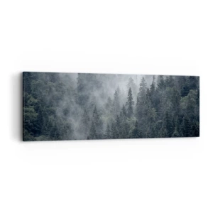 Tablou pe pânză - Zori de pădure - 90x30 cm
