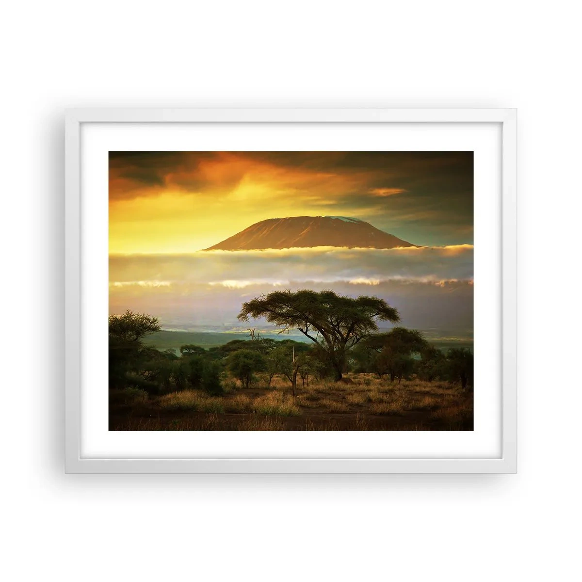 Poster în ramă albă - Visul unui călător - 50x40 cm