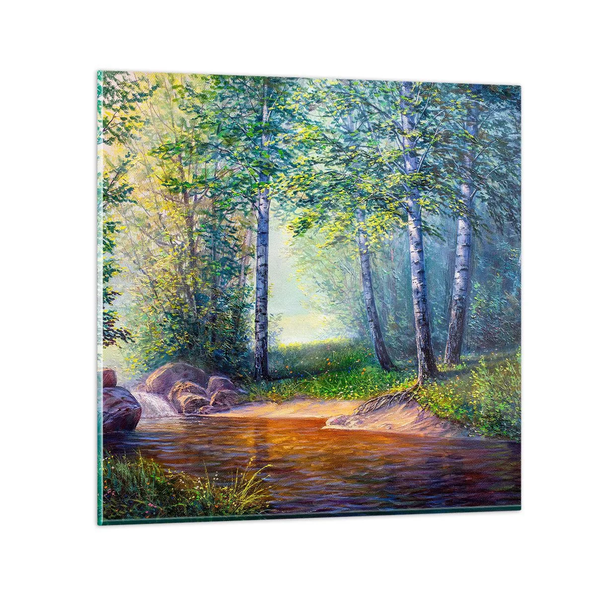 Tablou pe sticlă - Cadru idilic - 30x30 cm