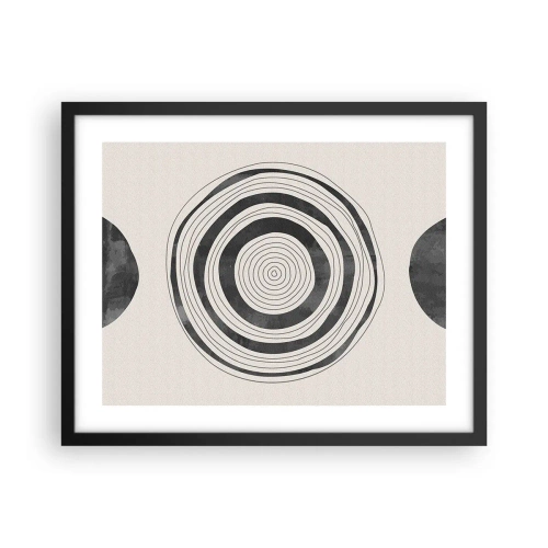 Poster în ramă neagră - Centrul cel mai important - 50x40 cm