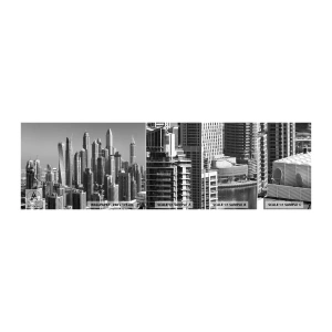 Mostră tapet autocolant Deluxe Sticker - Orașul de deasupra deșertului - Arhitectură, Oraș, Dubai - 100x30 cm