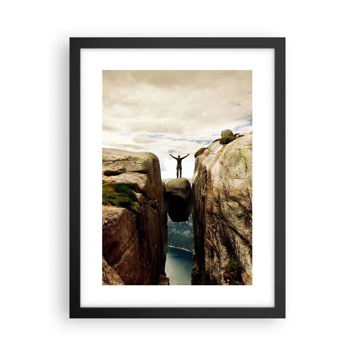 Poster în ramă neagră - Cum mă simt!? - 30x40 cm