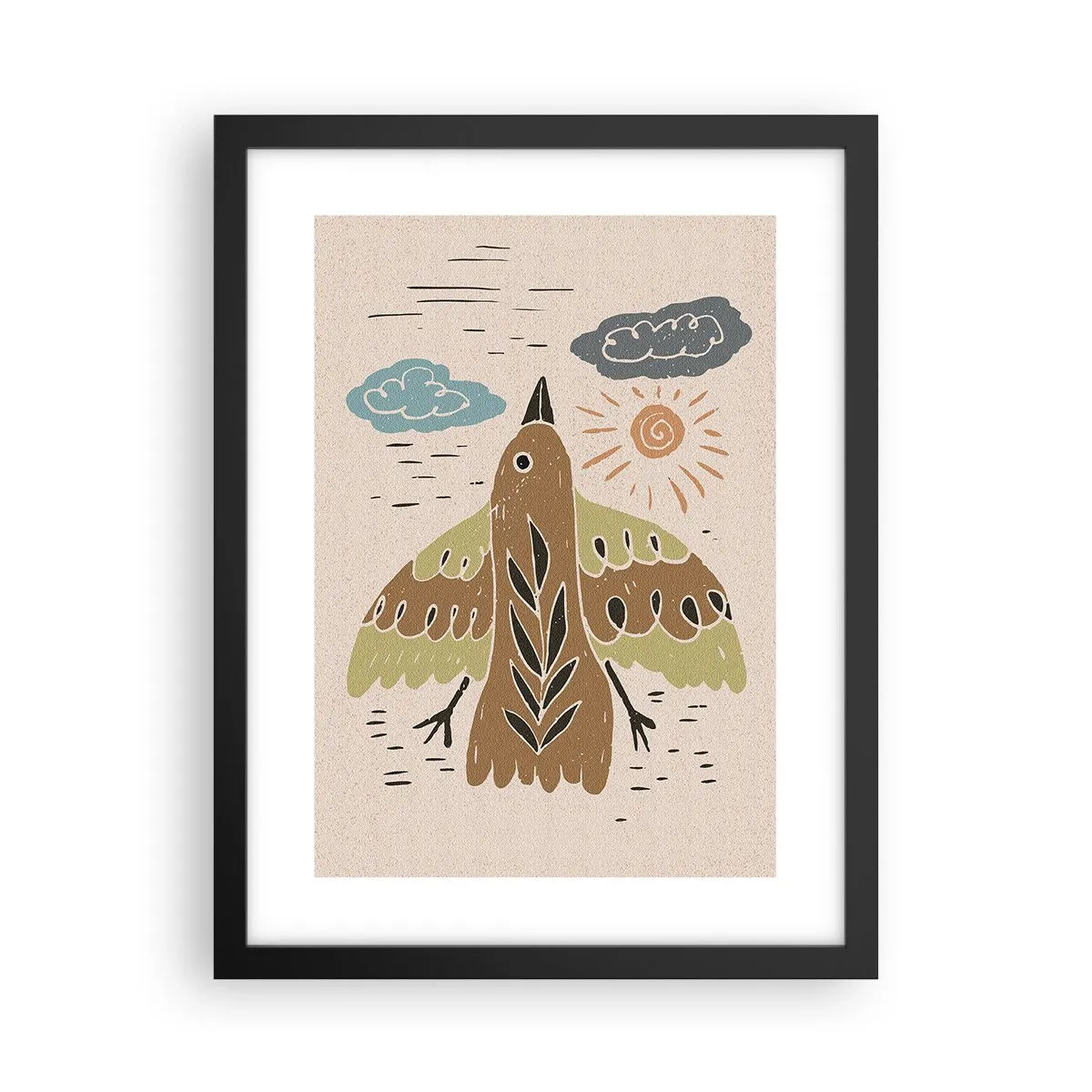 Poster în ramă neagră - Zbor vesel - 30x40 cm