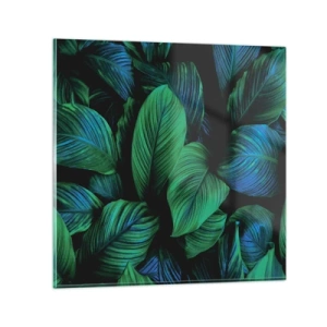 Tablou pe sticlă - Traficul verde - 60x60 cm