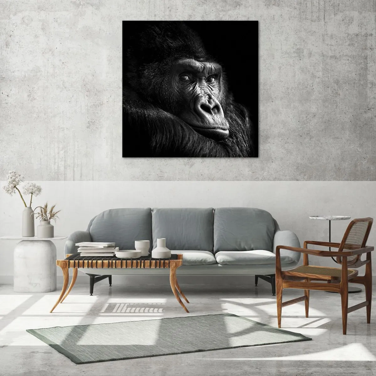 Tablou pe sticlă - Și la ce te uiți? - 30x30 cm