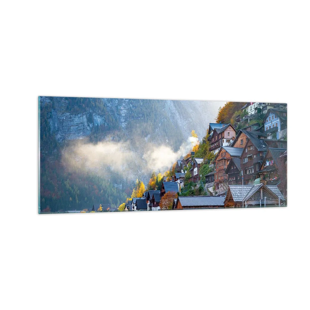 Tablou pe sticlă - Atmosferă alpină - 100x40 cm