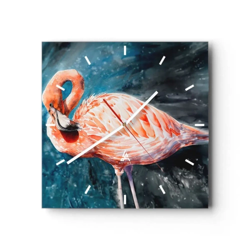 Ceas de perete - Ceas pe sticlă - Decorativ prin natură - 40x40 cm