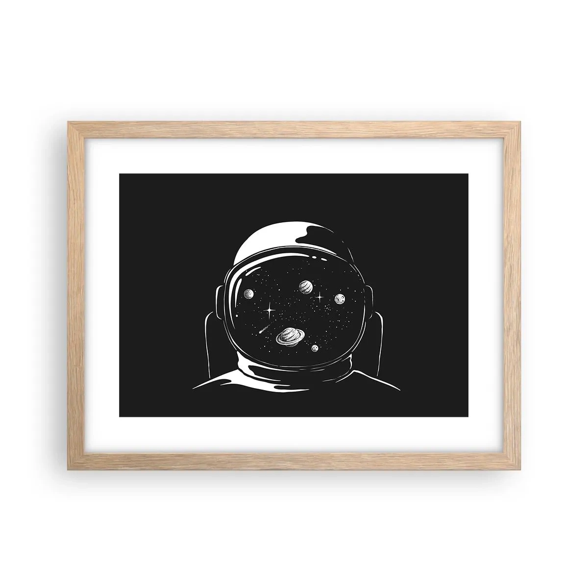 Poster în ramă de stejar deschis - Mișto priveliște - 40x30 cm