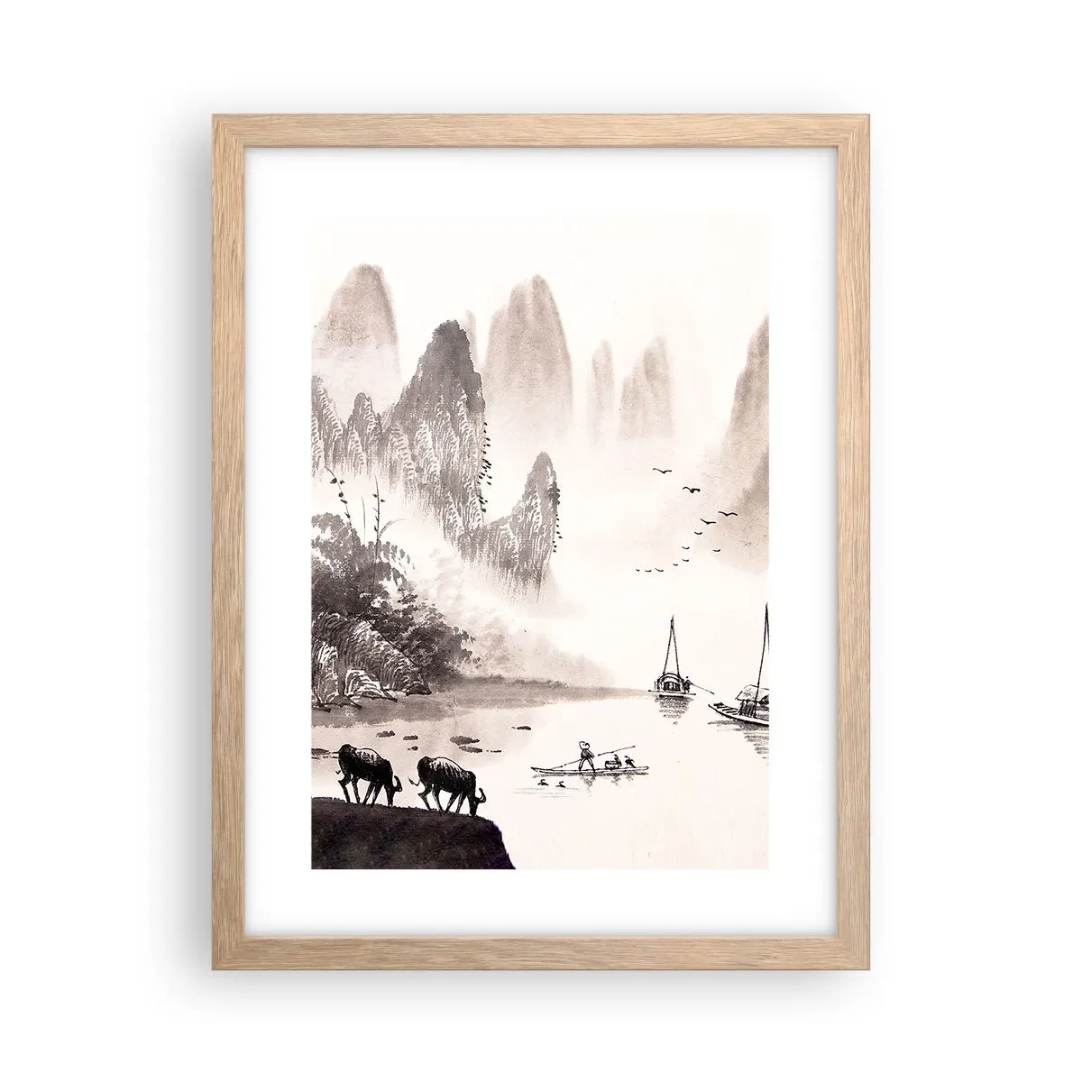 Poster în ramă de stejar deschis - Viața exotică de zi cu zi a Estului - 30x40 cm