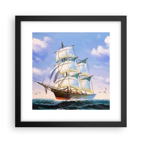 Poster în ramă neagră - Cu mândrie în vânt - 30x30 cm