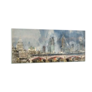 Tablou pe sticlă - Londra în toată splendoarea ei - 100x40 cm