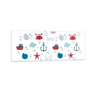 Tablou pe sticlă - O poveste maritimă - 140x50 cm