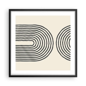 Poster în ramă neagră - În curând... - 50x50 cm