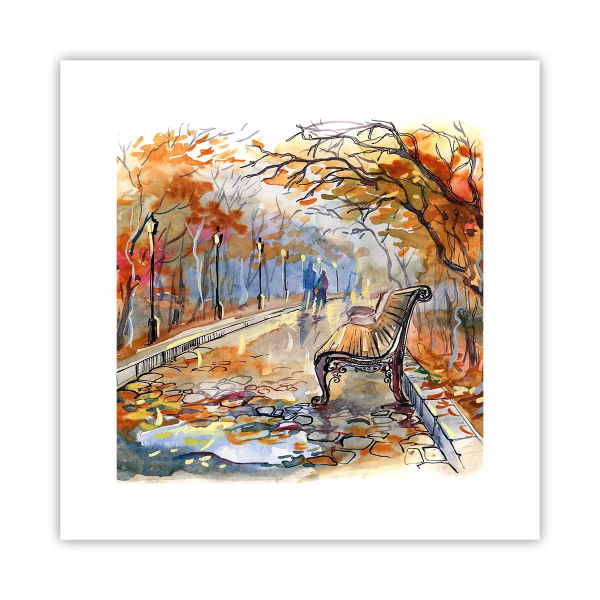 Poster - Pășim împreună în toamnă - 30x30 cm