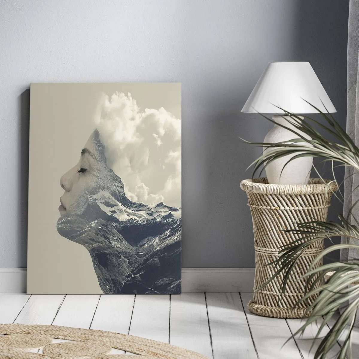 Tablou pe pânză - Frumusețea elementelor - 45x80 cm